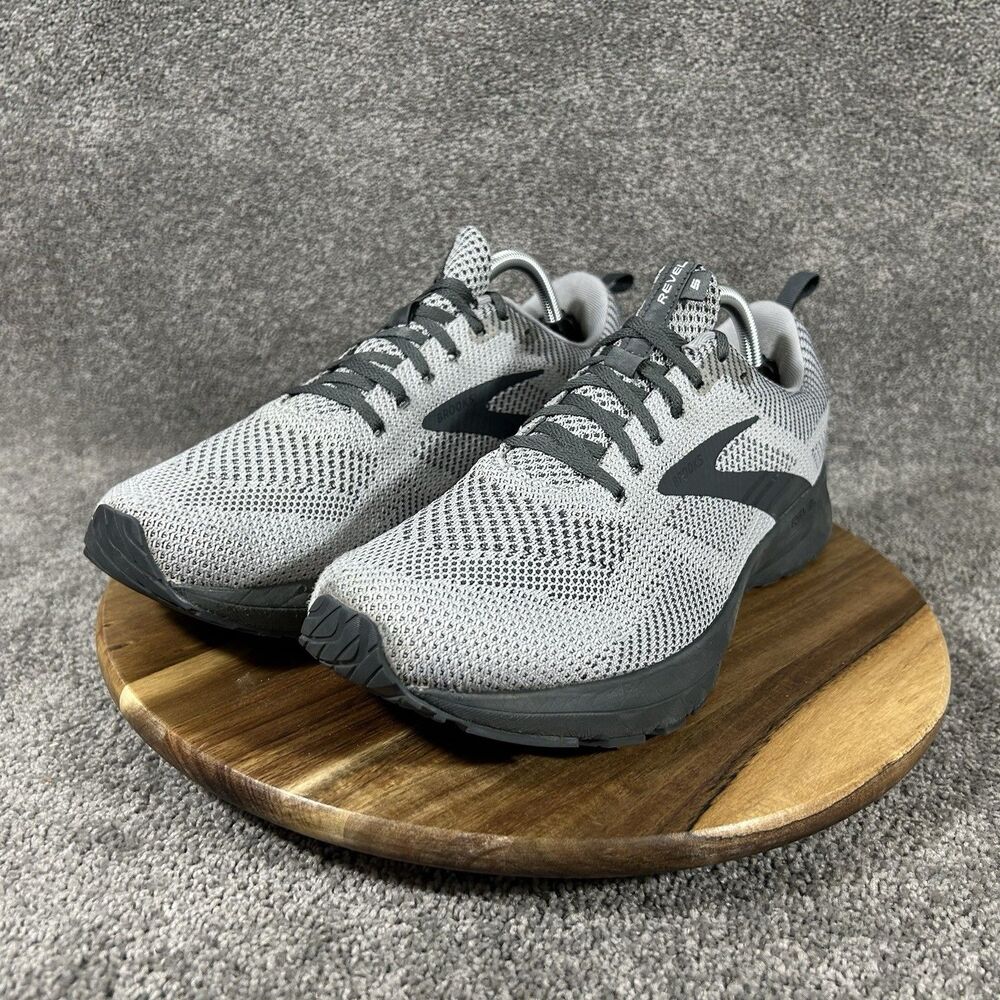 Brooks Revel 5 1103741D025 Mens Size 11 Knit Grey Black Athletic Running Shoes - Picture 5 of 12